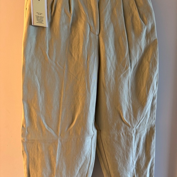 Aritzia sage green wide leg linen Pants - Picture 6 of 7
